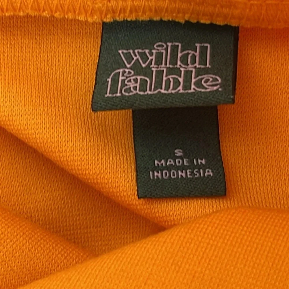 Wild Fable Mini Tennis Skirt Juniors Size S Orange w/ White/Dark Orange Stripes